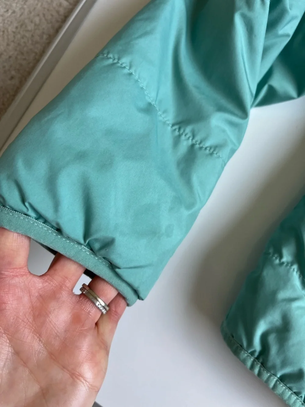 The North Face Teal Reversible Fleece and Shell Jacket